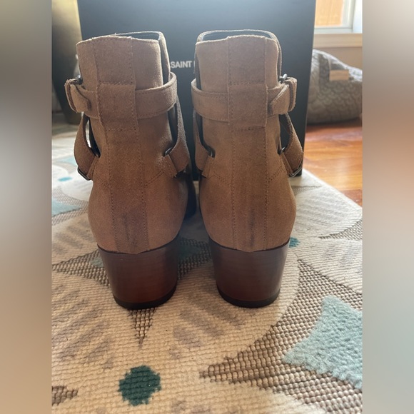 Saint Laurent Suede Ankle Boots - Booties - Tan - Size 39 Womens - Brand NIB - Picture 13 of 14